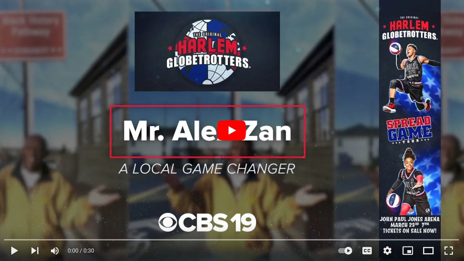 Harlem Globe Trotters Alex-Zan Game Changer