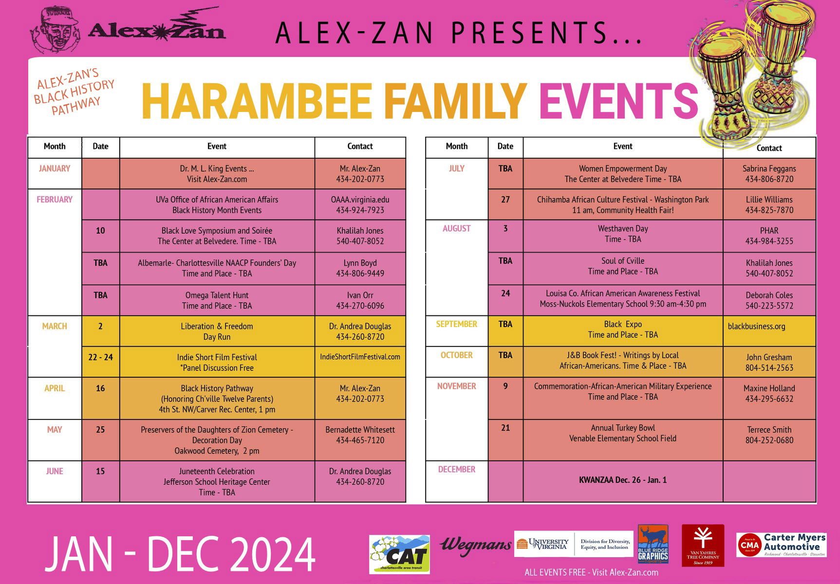 Harambee Family Calendar